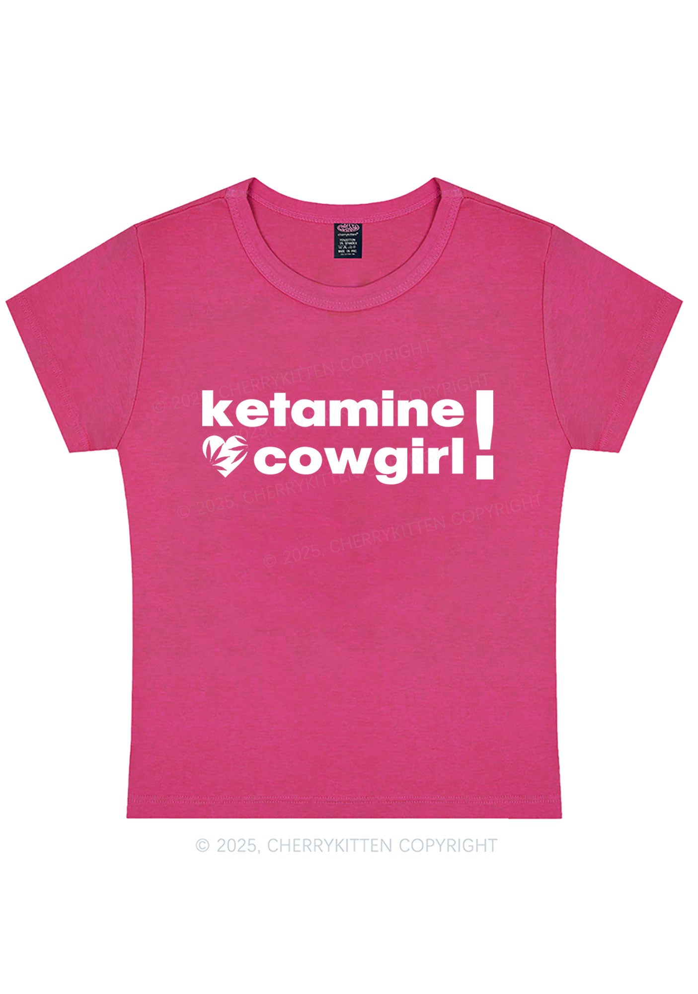 K Cowgirl Y2K Baby Tee Cherrykitten