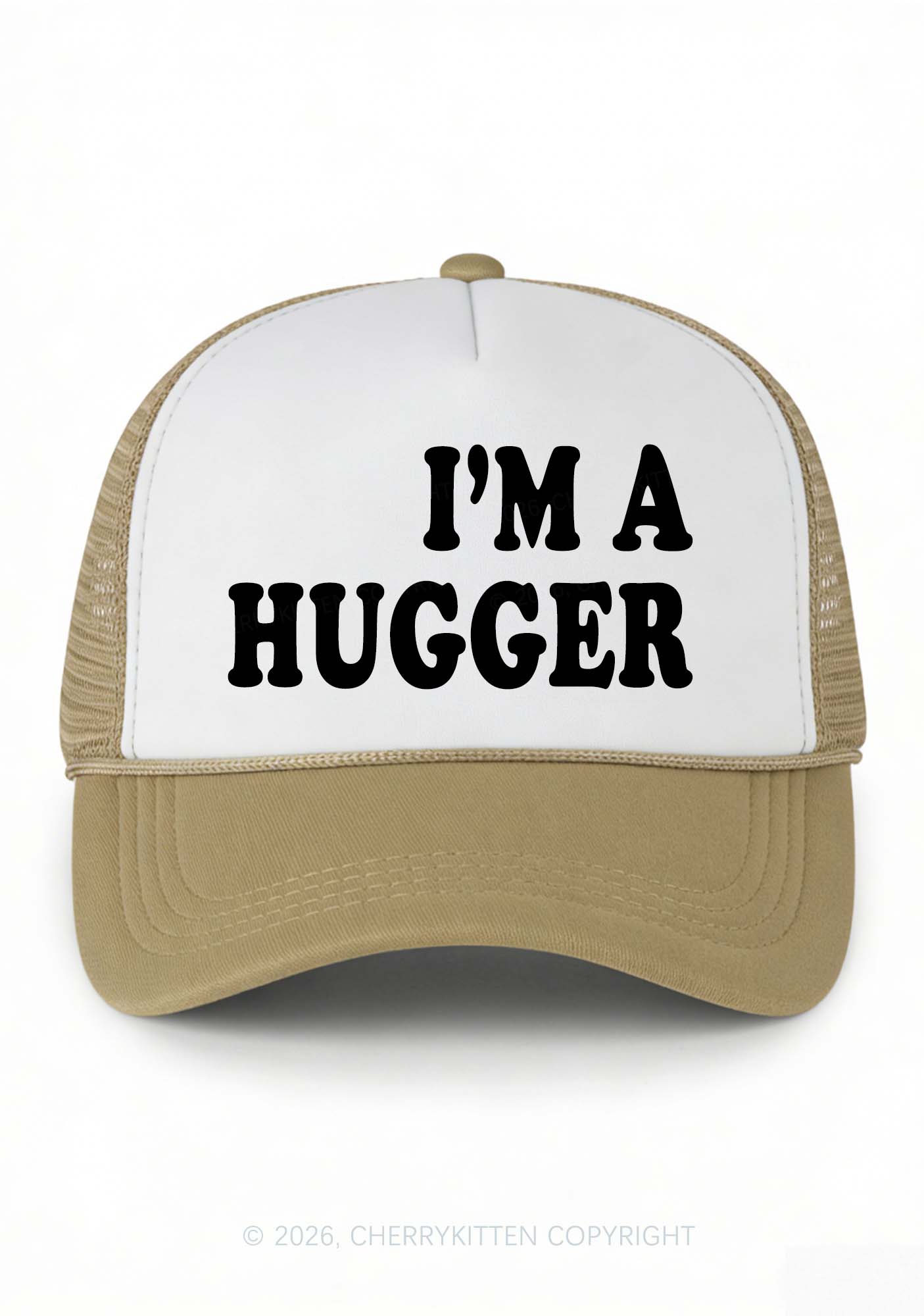 Im A Hugger Y2K Colorblock Trucker Hat Cherrykitten