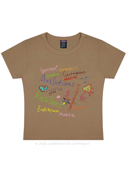 Women Personality Y2K Baby Tee Cherrykitten