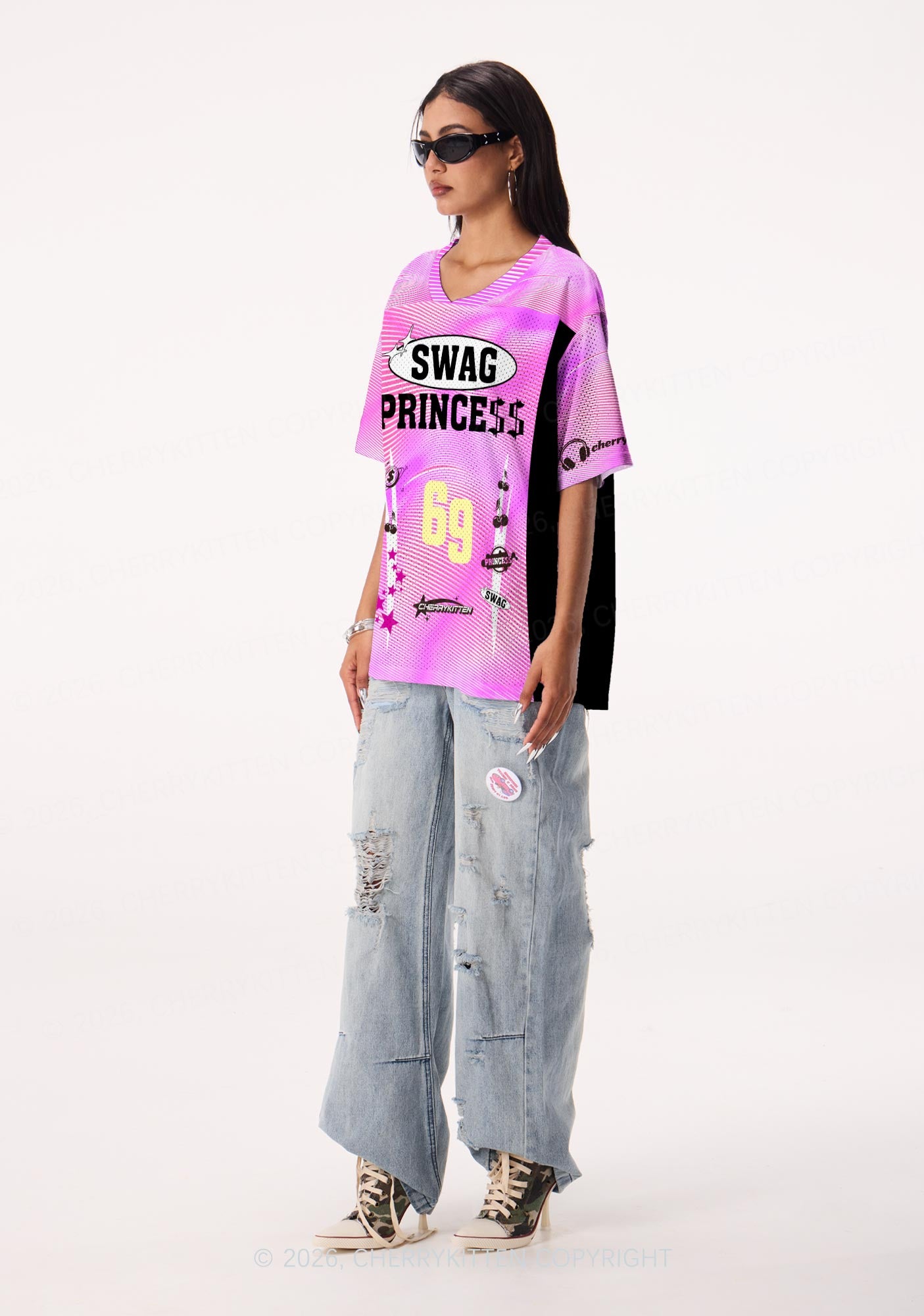 Swag Princess Y2K Sport Jersey Shirts Cherrykitten