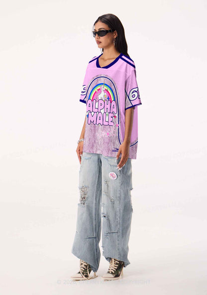 Alpha Male Unicorn Pride Y2K Sport Jersey Shirts Cherrykitten