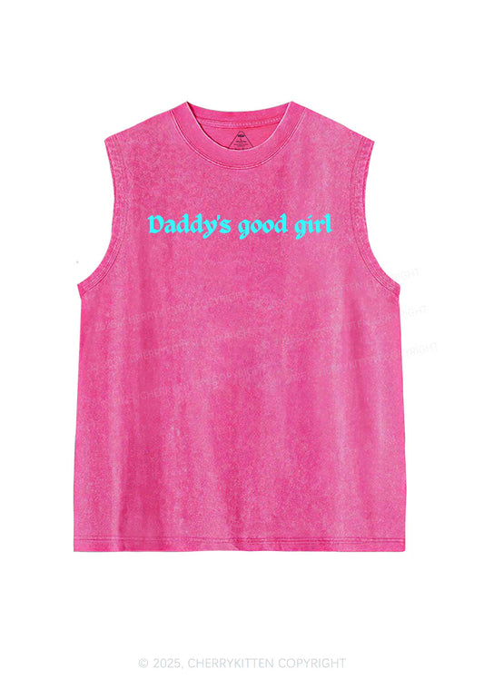 Daddys Good Girl Y2K Washed Muscle Tank Cherrykitten