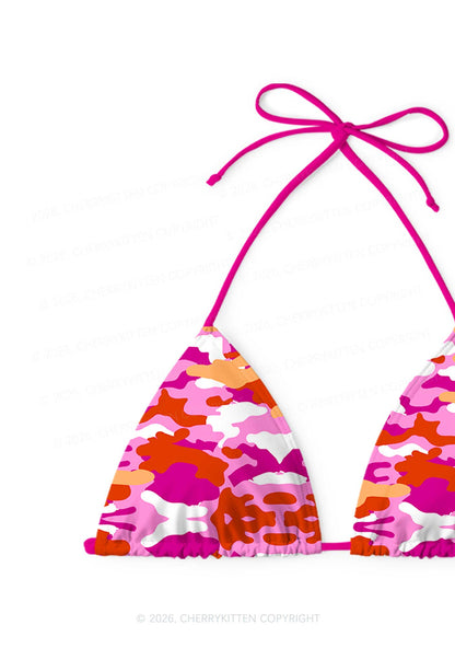 Lesbian Camouflage Pride Y2K Print Bikini Set Cherrykitten
