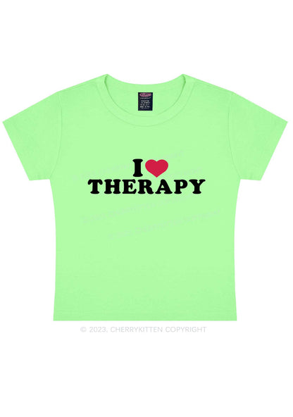 I Love Therapy Y2K Baby Tee Cherrykitten