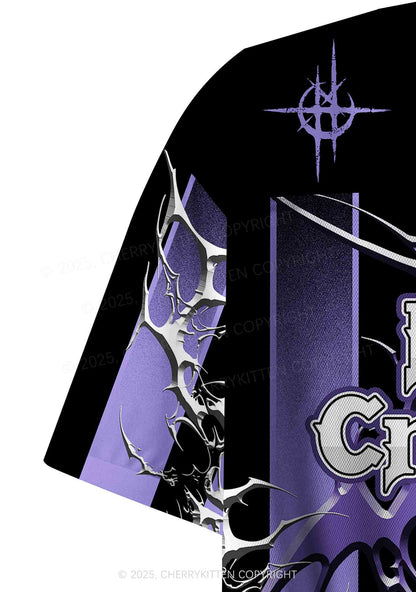Custom Halloween Night Creature Y2K Crop Sport Jersey Shirts Cherrykitten