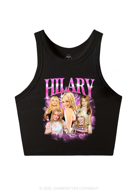 HD Pink Lightning Blonde Girl Y2K Crop Tank Top Cherrykitten