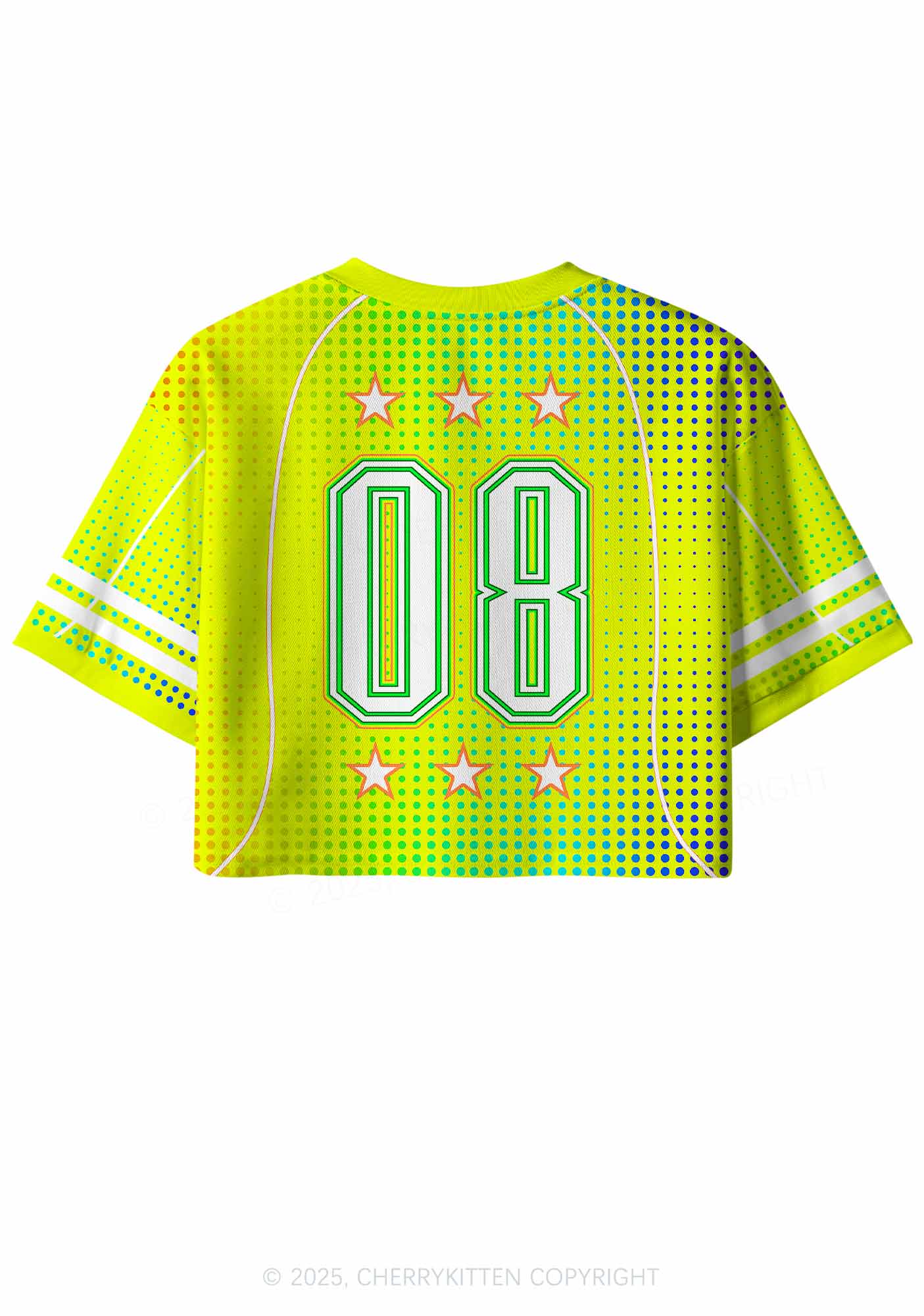 Custom Neon Yellow Ketamxxe Y2K Crop Sport Jersey Shirts Cherrykitten
