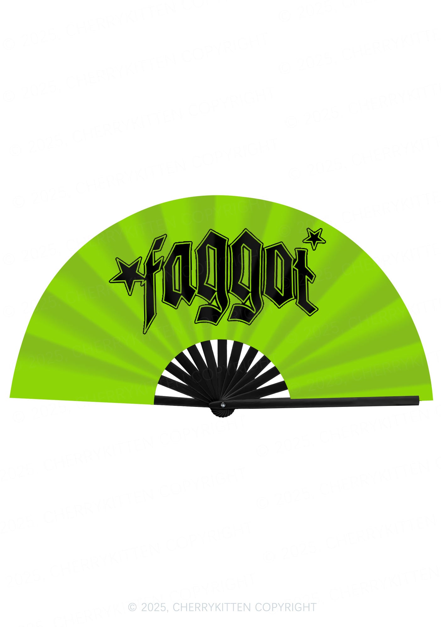 Faggot Stars Pride Y2K Rave Hand Fan Cherrykitten