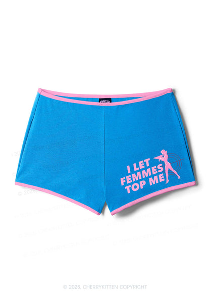 I Let Femmes Top Me Pride Y2K Booty Shorts Cherrykitten
