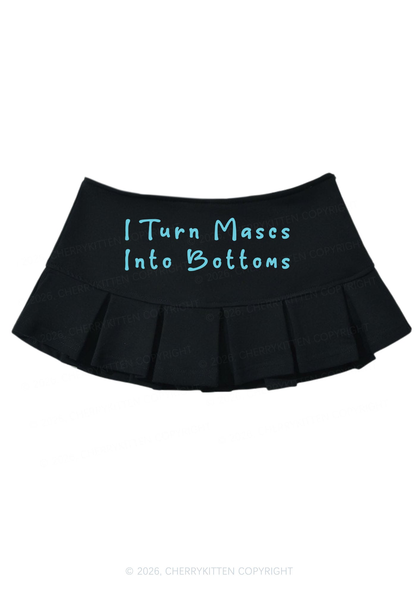 I Turn Mascs Into Bottoms Pride Y2K Mini Pleated Skirts Cherrykitten