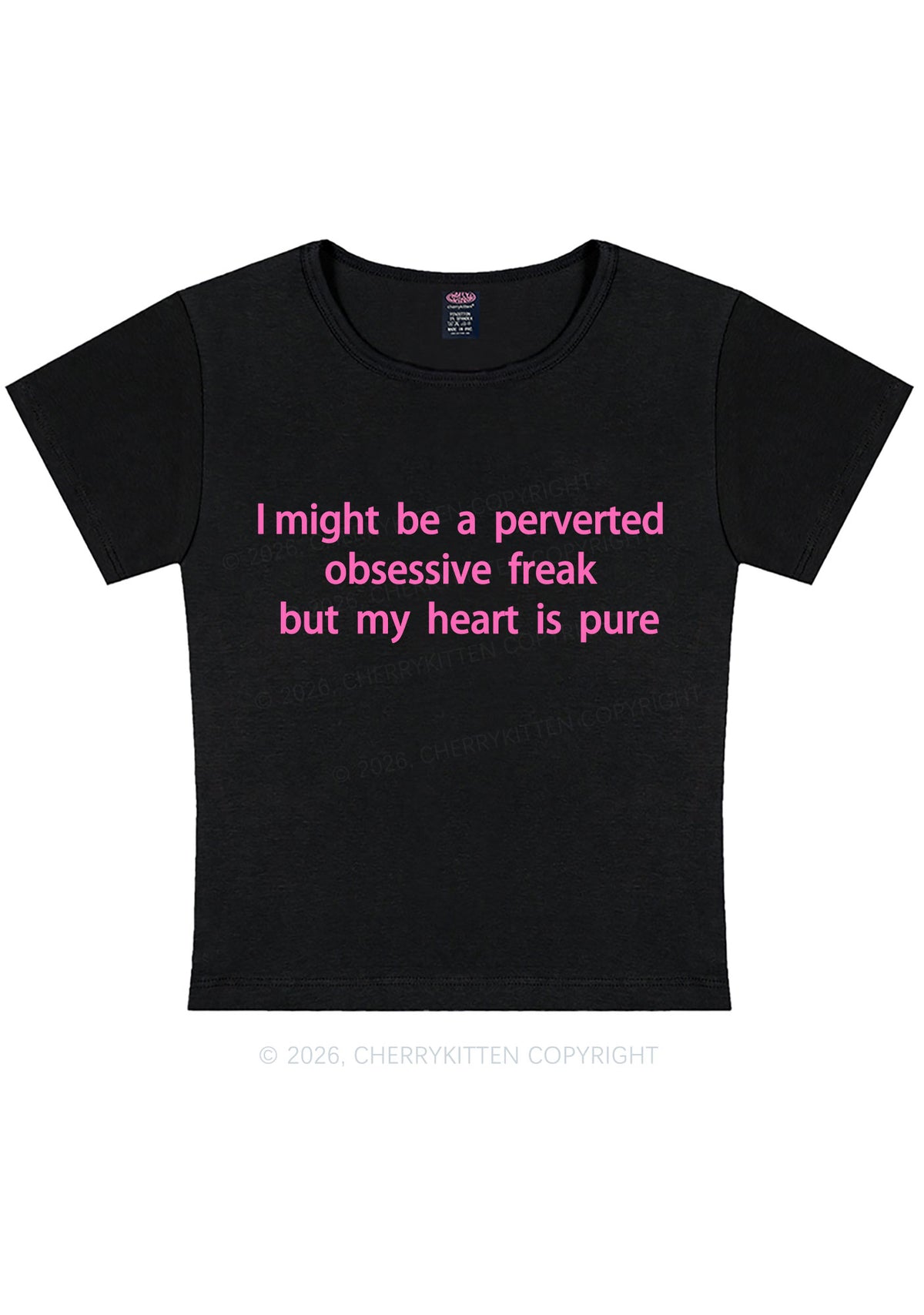 I Might Be A Perverted Obsessive Freak Y2K Baby Tee Cherrykitten