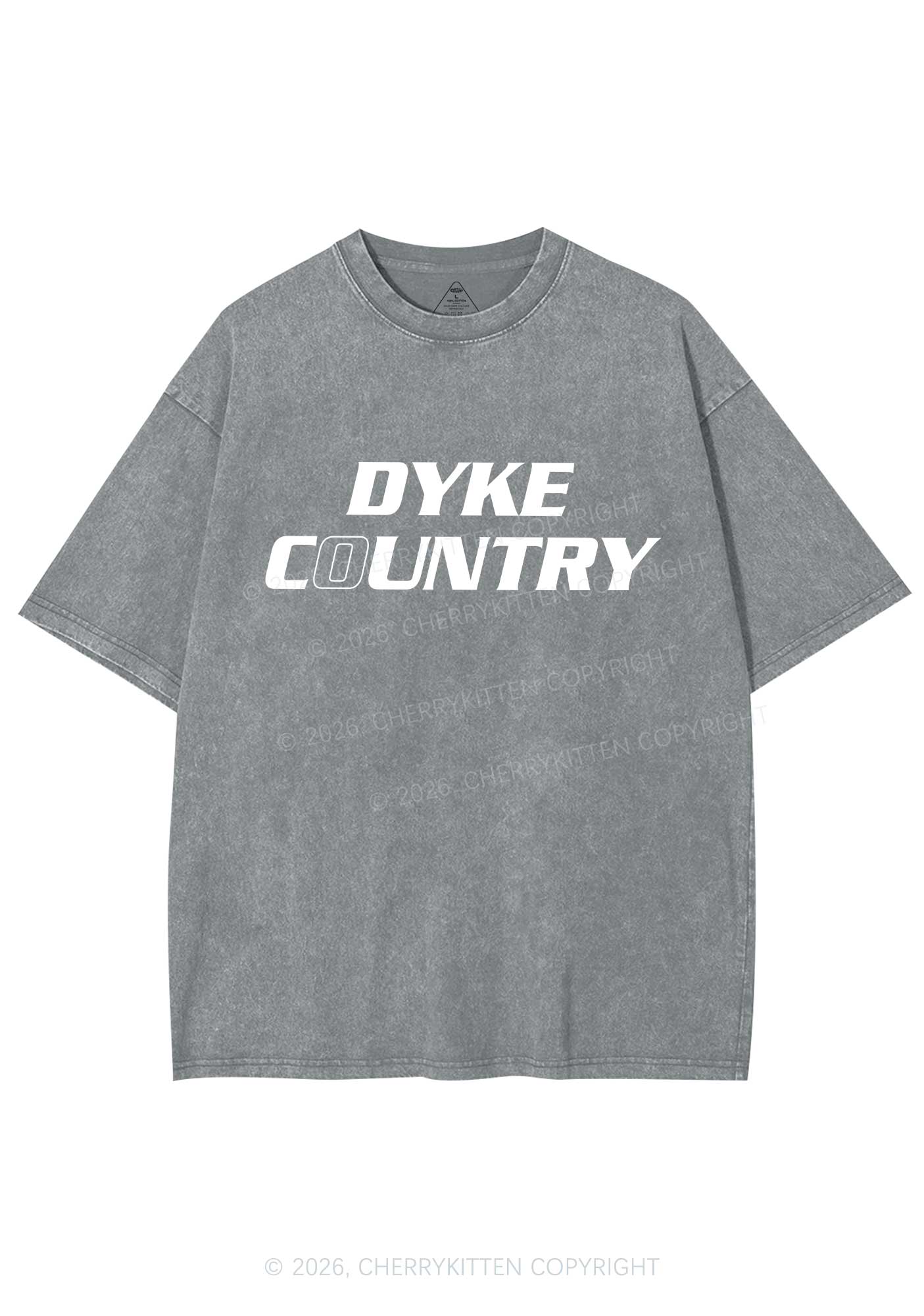 Dyke Country Pride Y2K Shirts Washed Tee Cherrykitten