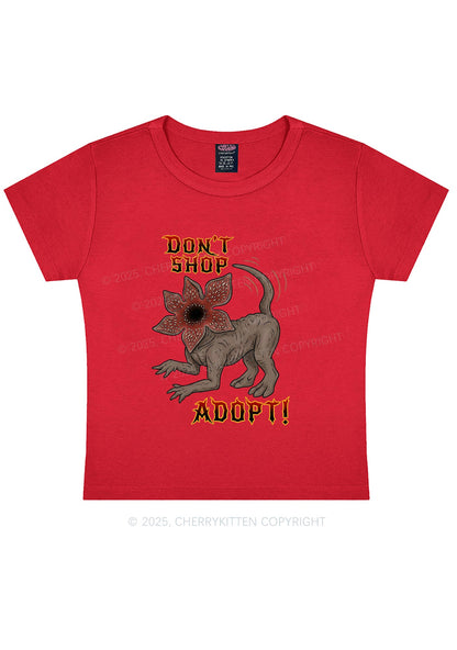 Dont Shop Adopt Y2K Baby Tee Cherrykitten
