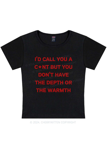 Curvy Call You A Cxnt Y2K Baby Tee Cherrykitten
