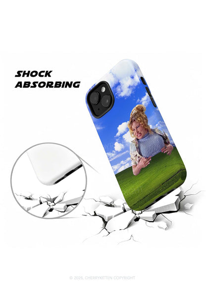 Curly Blonde Lady Grassland Y2K Phone Case Cherrykitten