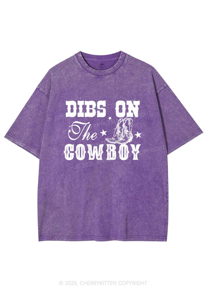 Dibs On The Cowboy Y2K Shirts Washed Tee Cherrykitten