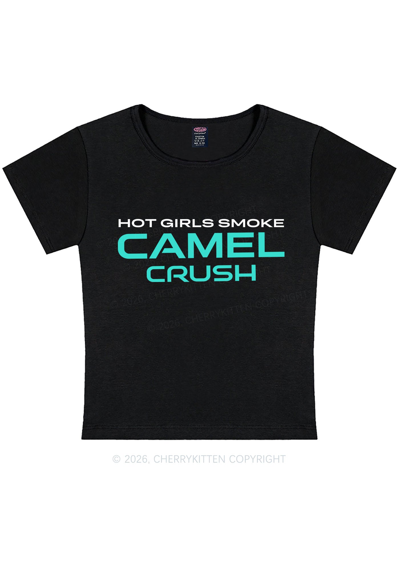 Hot Girls Smoke Mint Y2K Baby Tee Cherrykitten