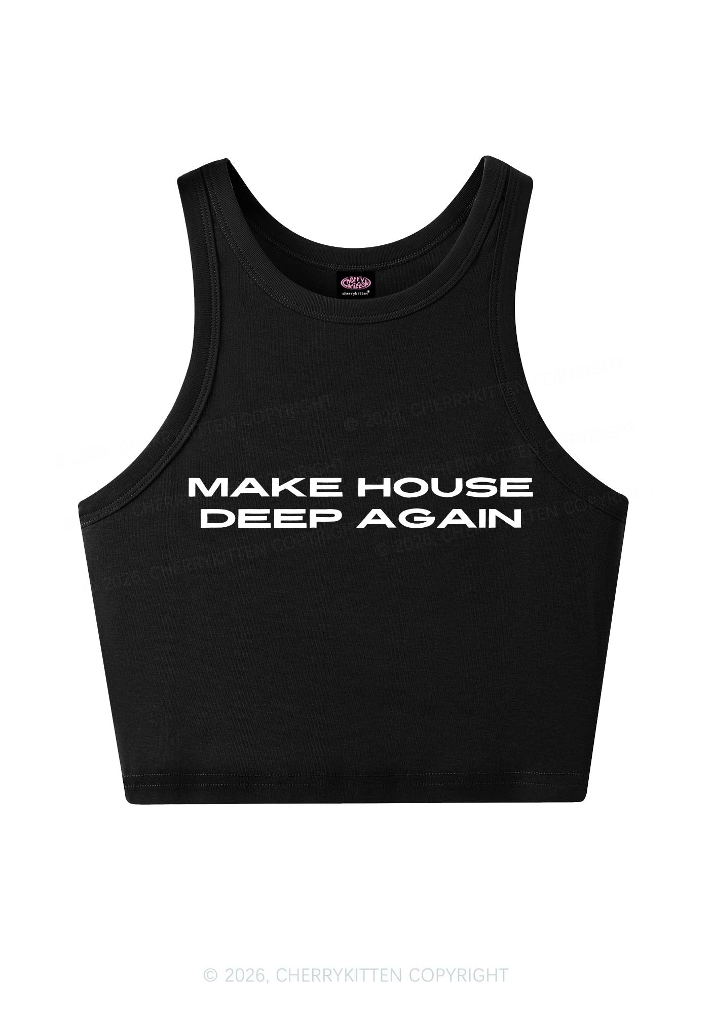 Make House Deep Again Y2K Crop Tank Top Cherrykitten