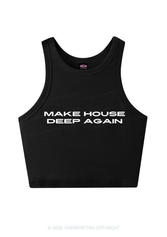 Make House Deep Again Y2K Crop Tank Top Cherrykitten