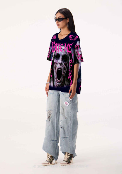 Halloween Bite Me Nun Y2K Sport Jersey Shirts Cherrykitten