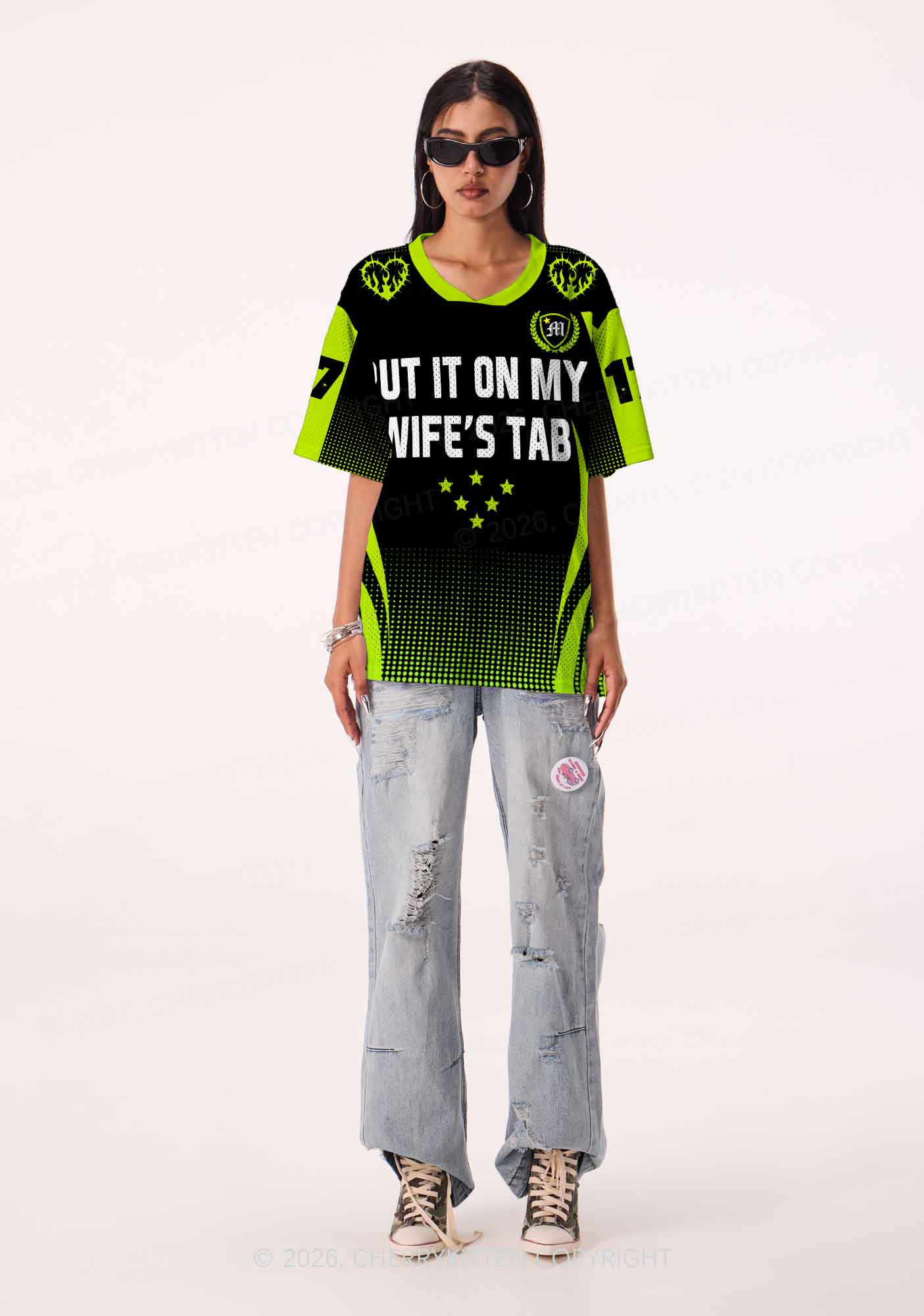 Put It On My Wifes Tab Pride Y2K Sport Jersey Shirts Cherrykitten