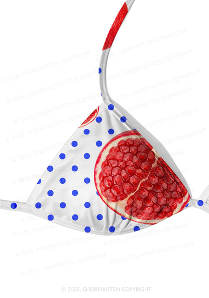 Red Pomegranate Y2K Print Bikini Set Cherrykitten
