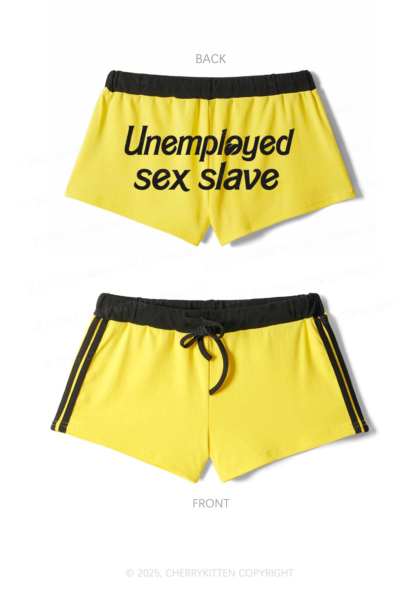 Unemployed Sx Slave Y2K Drawstring Mini Shorts Cherrykitten