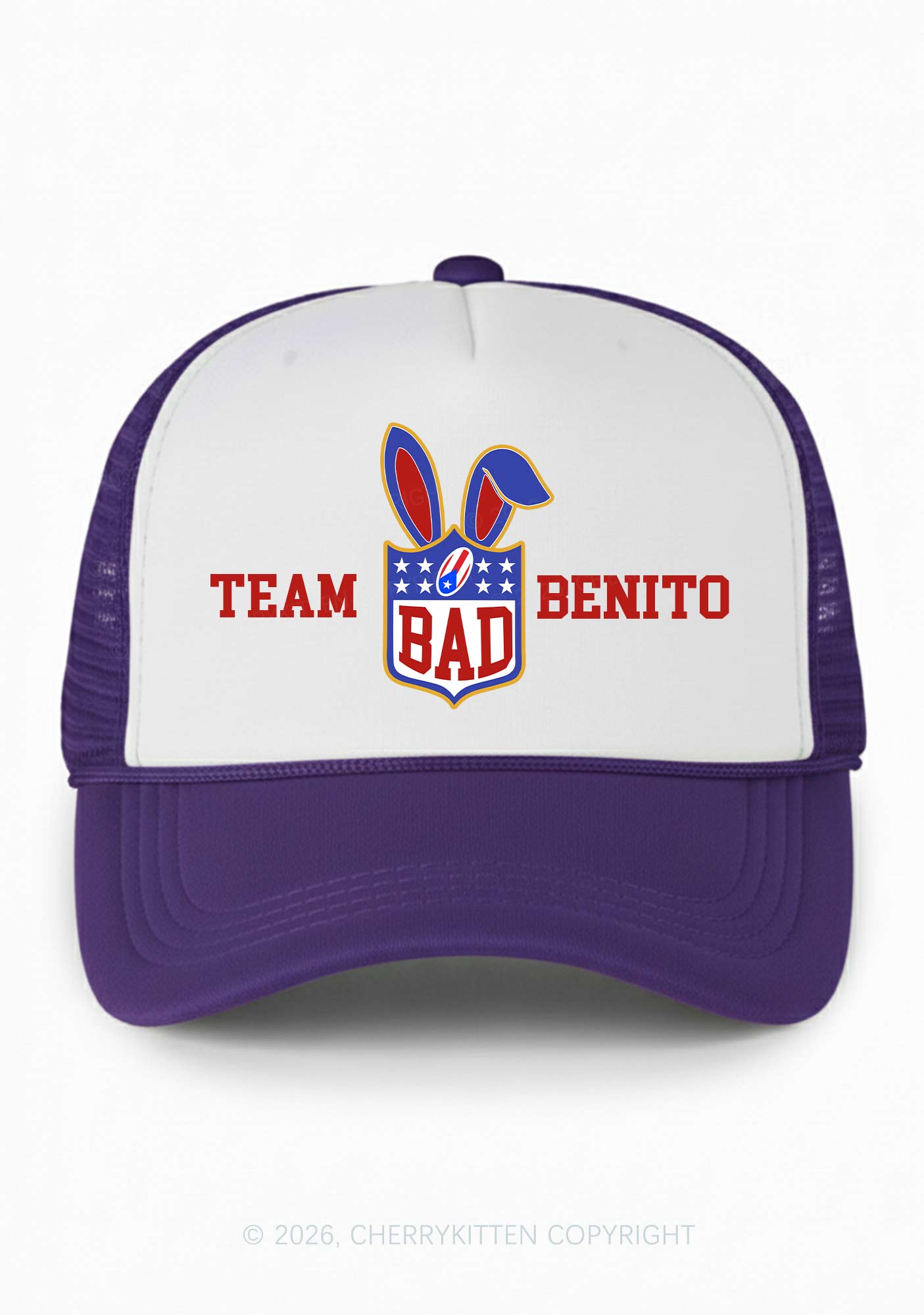 Pink Bad Bunny Y2K Colorblock Trucker Hat Cherrykitten