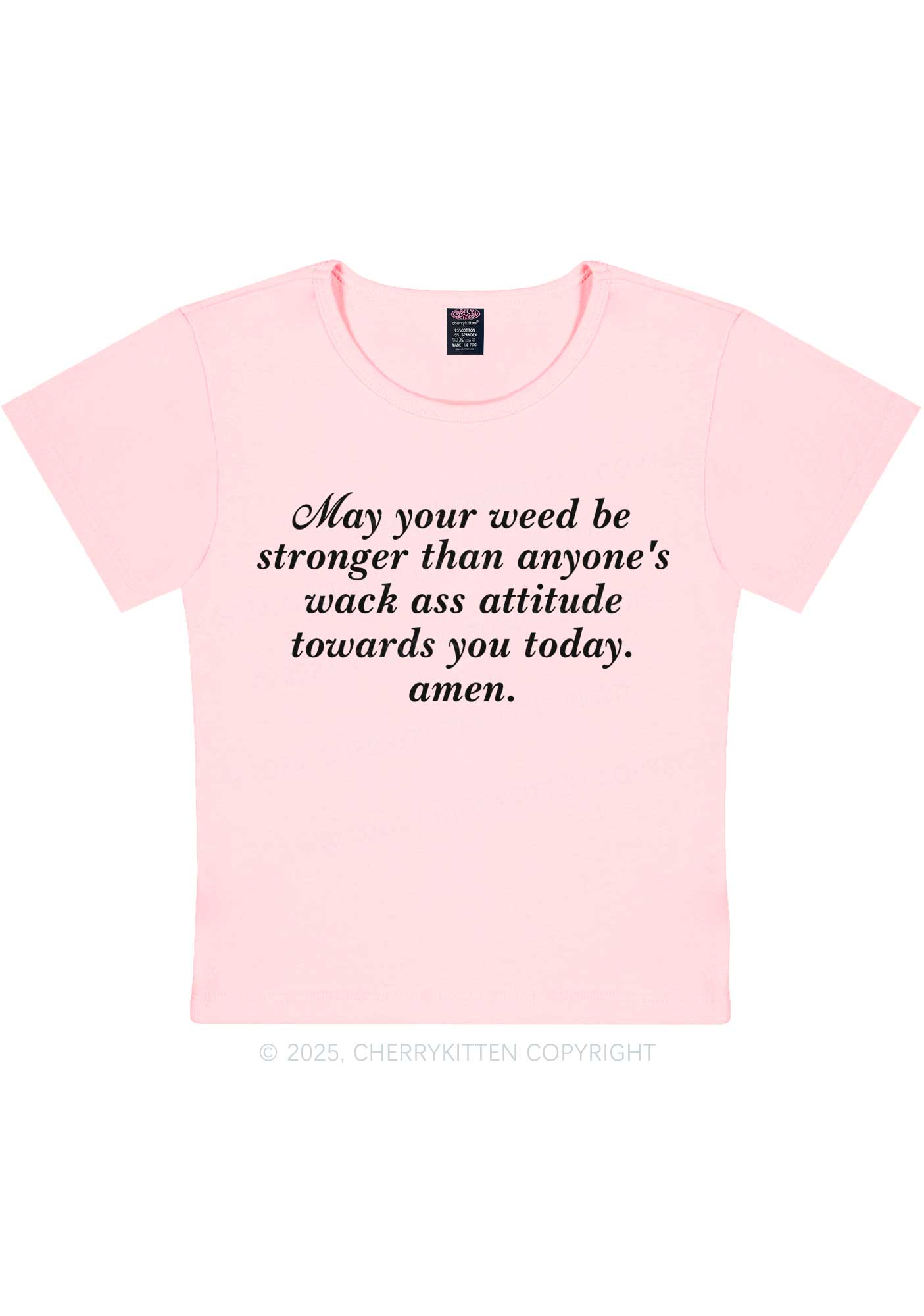 Stronger Than Wack Attitude Y2K Baby Tee Cherrykitten