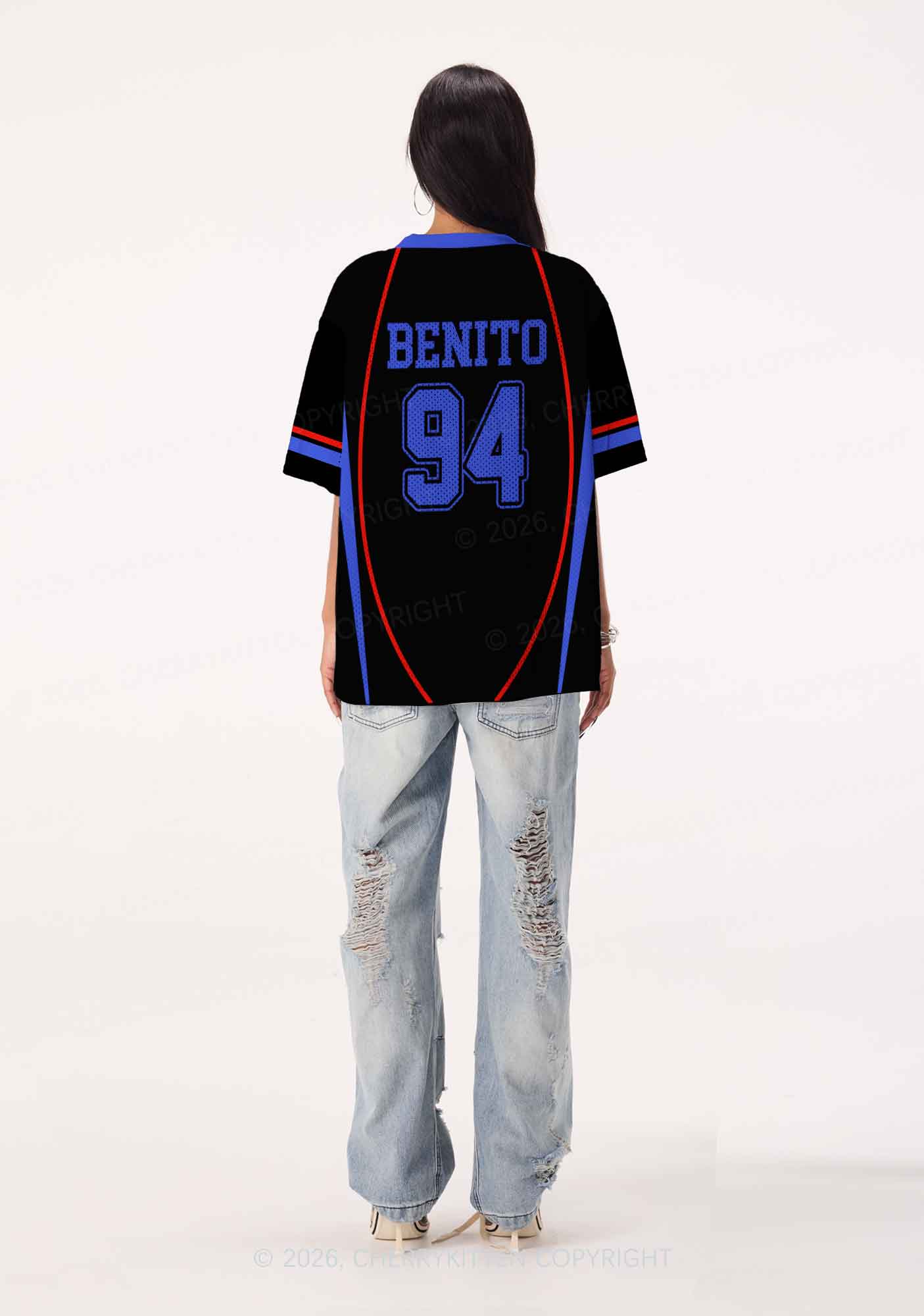 Black Football Bunny Y2K Sport Jersey Shirts Cherrykitten
