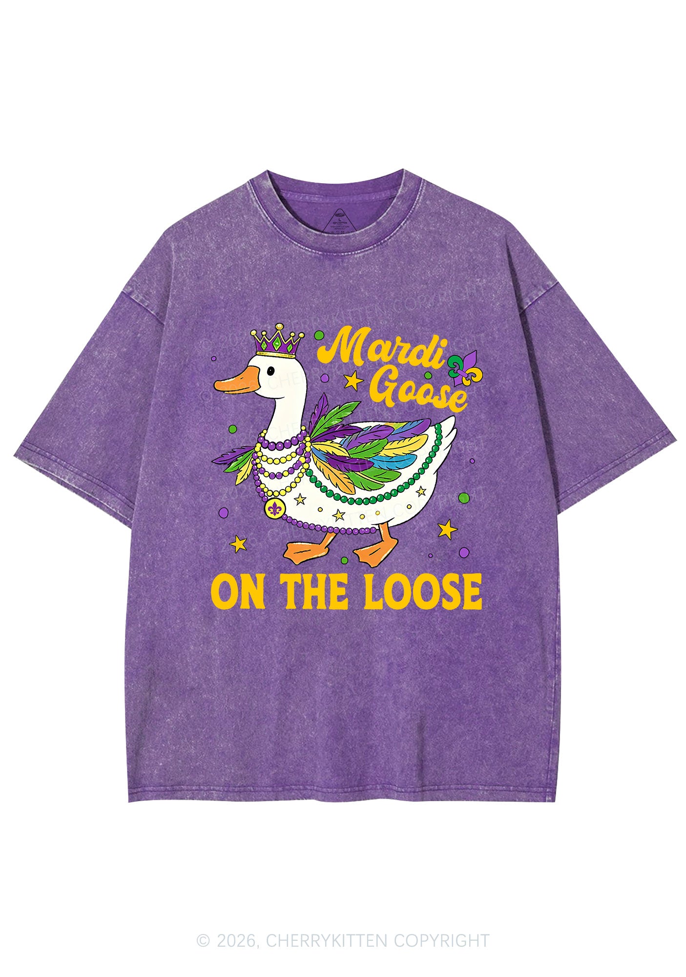Mardi Goose On The Loose Y2K Shirts Washed Tee Cherrykitten