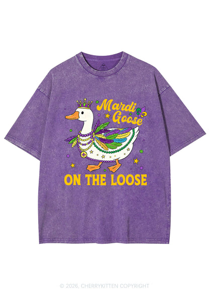 Mardi Goose On The Loose Y2K Shirts Washed Tee Cherrykitten