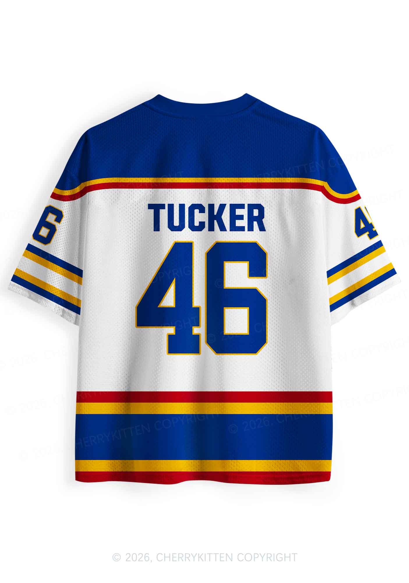 Retro White Hockey Team JT Y2K Sport Jersey Shirts Cherrykitten