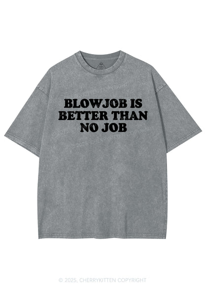 Blxwjob Is Better Y2K Shirts Washed Tee Cherrykitten