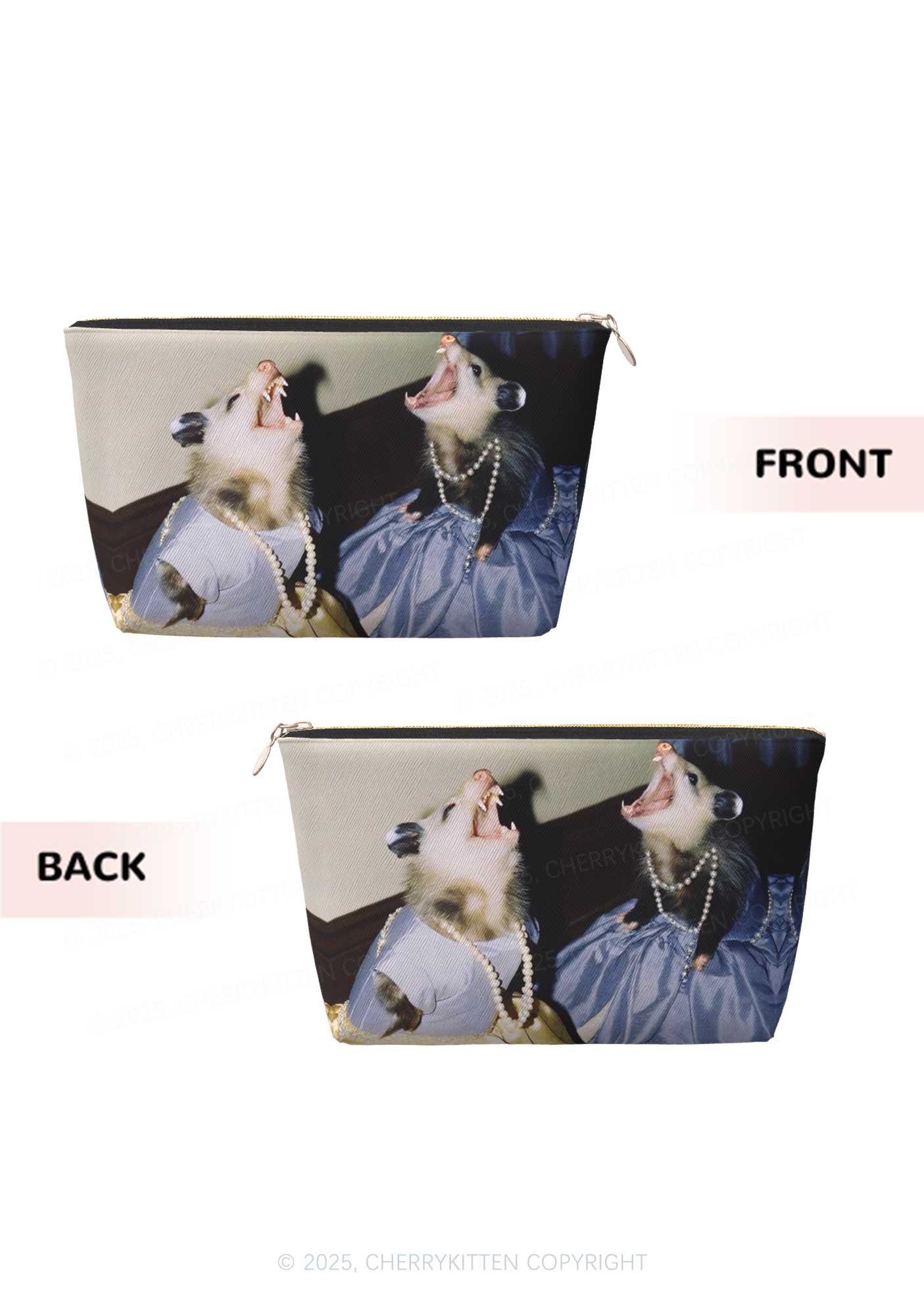 Princess Rats Y2K Leather Makeup Bag Cherrykitten