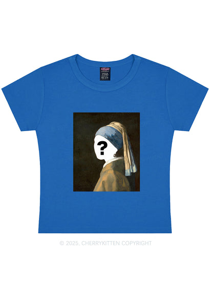 Custom Pearl Portrait Y2K Baby Tee Cherrykitten