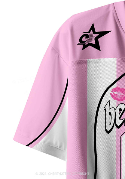 Custom Best Kisser In The World Y2K Crop Sport Jersey Shirts Cherrykitten
