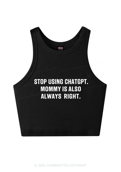 Mommy Also Always Right Y2K Crop Tank Top Cherrykitten