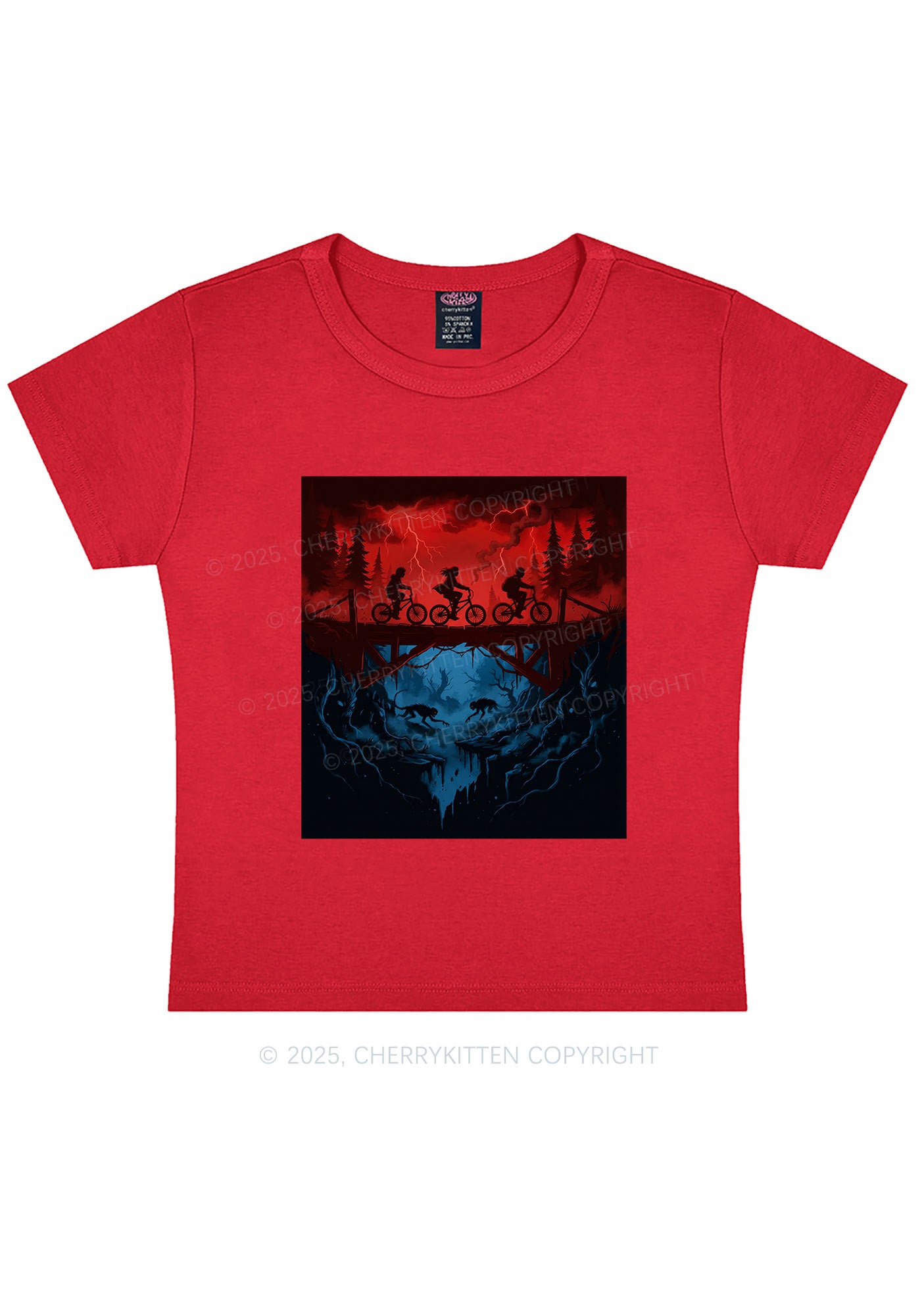 Red Storm Riders Y2K Baby Tee Cherrykitten