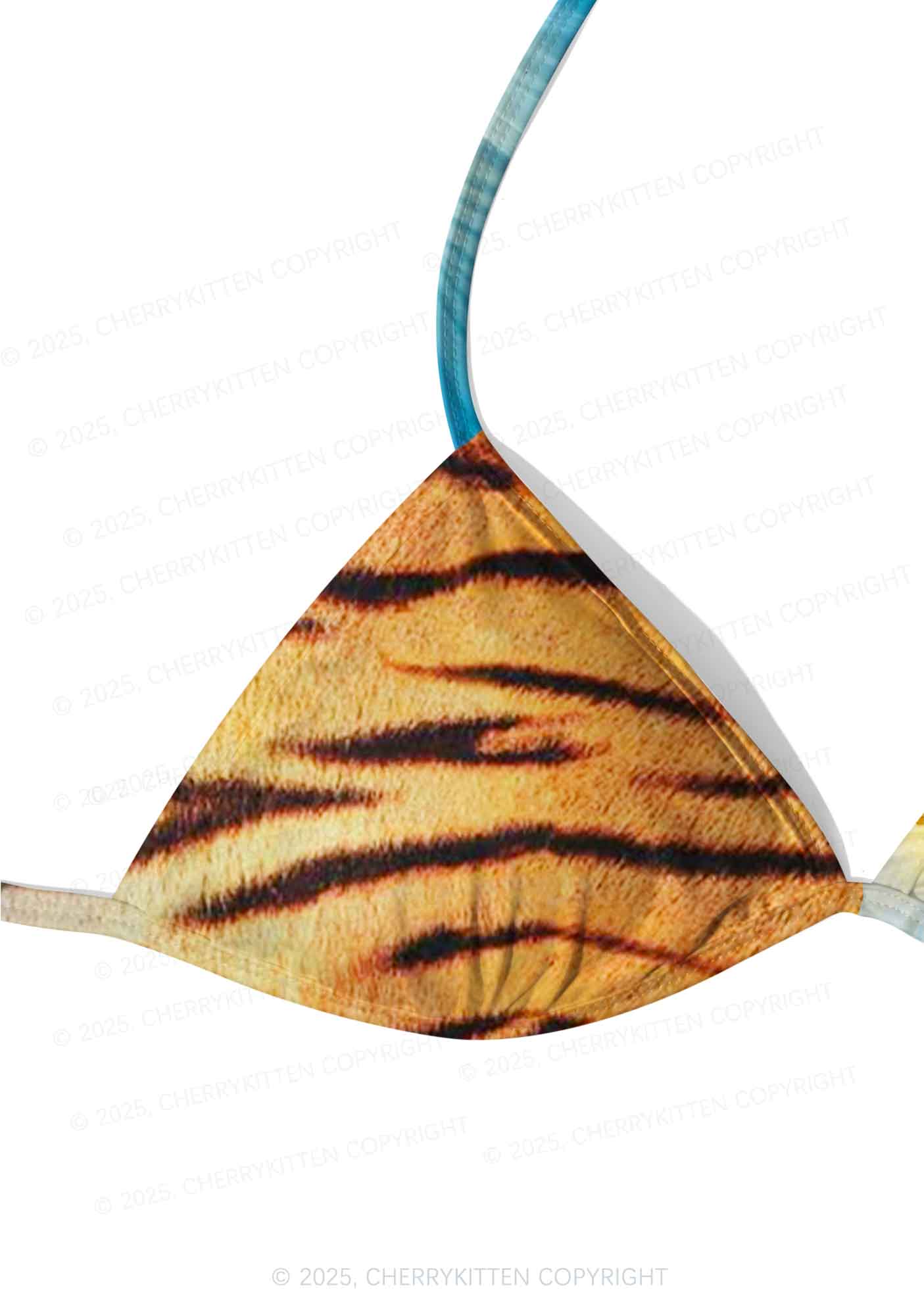 Tiger With Flowers Y2K Print Bikini Set Cherrykitten