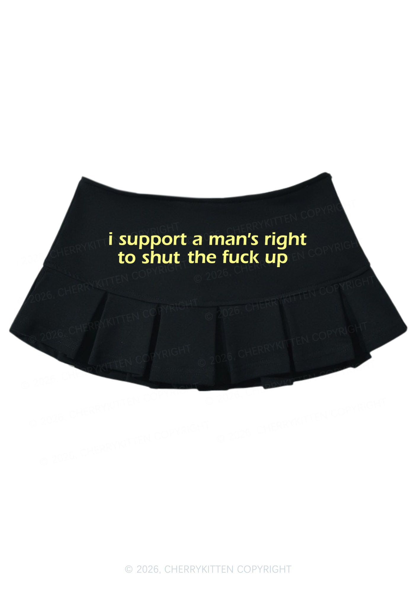 I Support A Mans Right Y2K Mini Pleated Skirts Cherrykitten