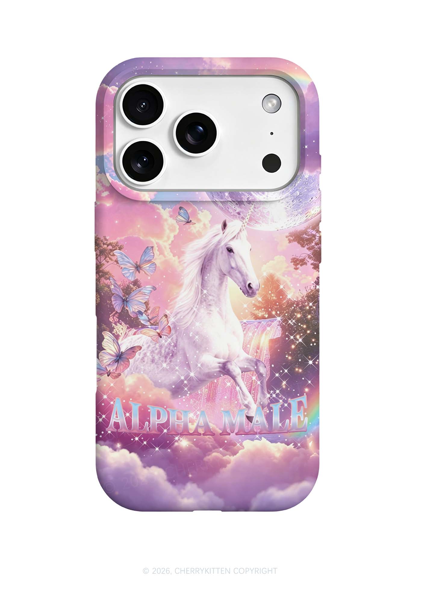 Alpha Male Unicorn Butterfly Y2K Phone Case Cherrykitten