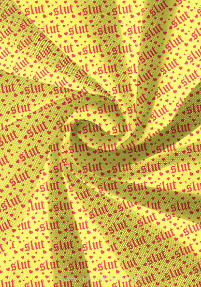 Yellow Slxt Y2K Mesh Slip Dress Cherrykitten