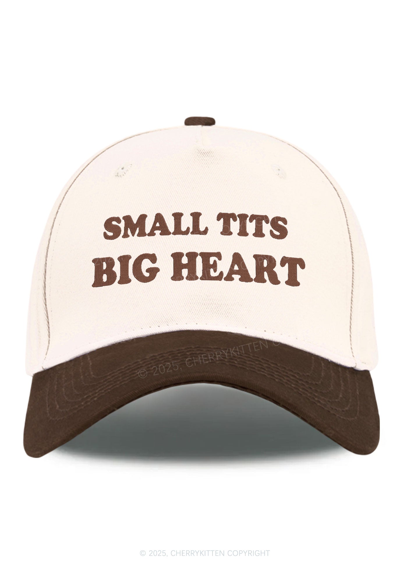 Embroidered Small But Big Heart Y2K Color Block Baseball Cap Cherrykitten
