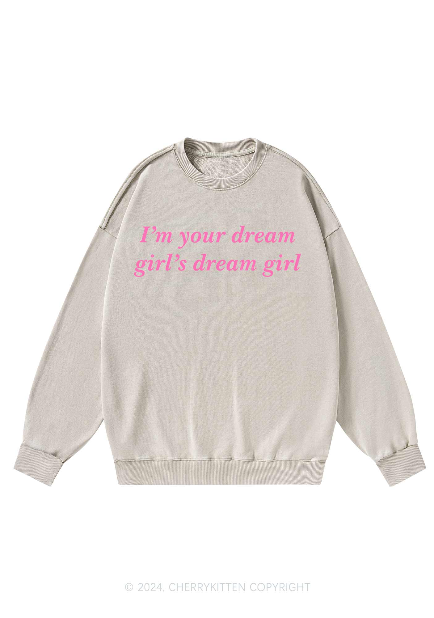 Dream Girl Y2K Washed Sweatshirts Cherrykitten