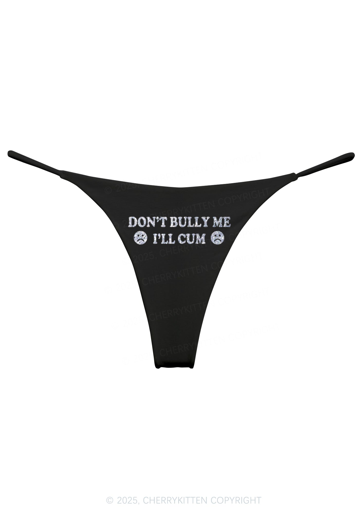 Glitter Dont Bully Me Y2K Bikini String Thong Cherrykitten