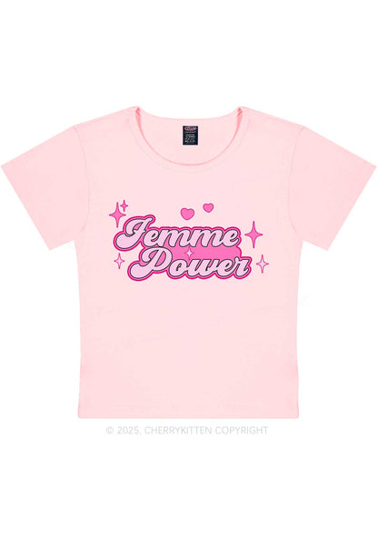 Femme Power Y2K Baby Tee Cherrykitten