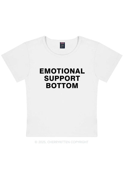 Emotional Support Bottom Pride Y2K Baby Tee Cherrykitten