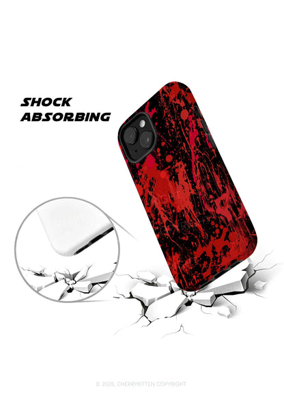 Halloween Red Blood On Black Y2K Phone Case Cherrykitten