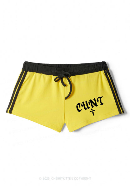 Cxxt Cross Y2K Drawstring Mini Shorts Cherrykitten